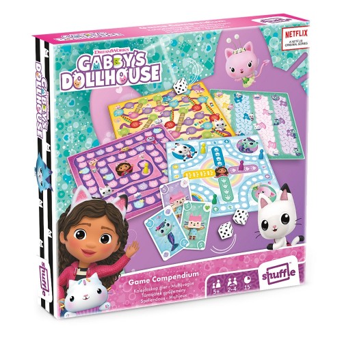 Set jocuri de societate Game Compedium - Gabby's Dollhouse, pentru 2-4 jucatoare de peste 5 ani Set jocuri de societate Game Compedium - Gabby's Dollhouse, pentru 2-4 jucatoare de peste 5 ani